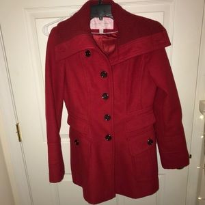 Red peacoat